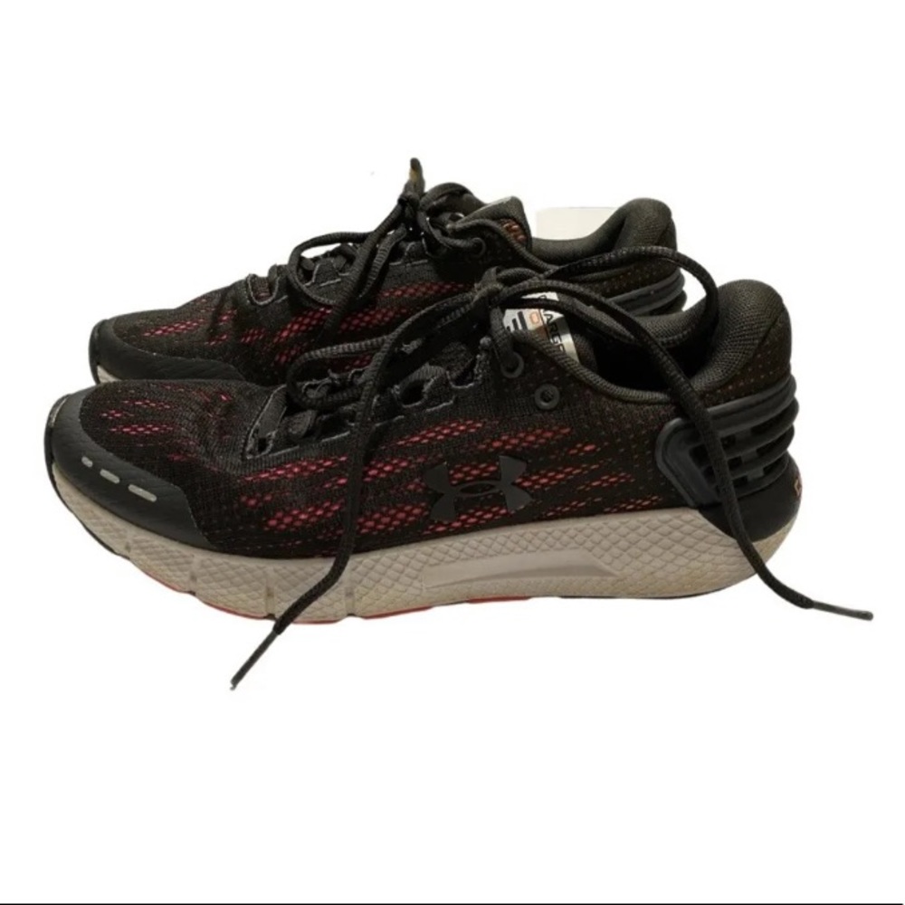 Under Armour Womens Charged Rogue 3021247-105 Black Pink Running Shoes S…